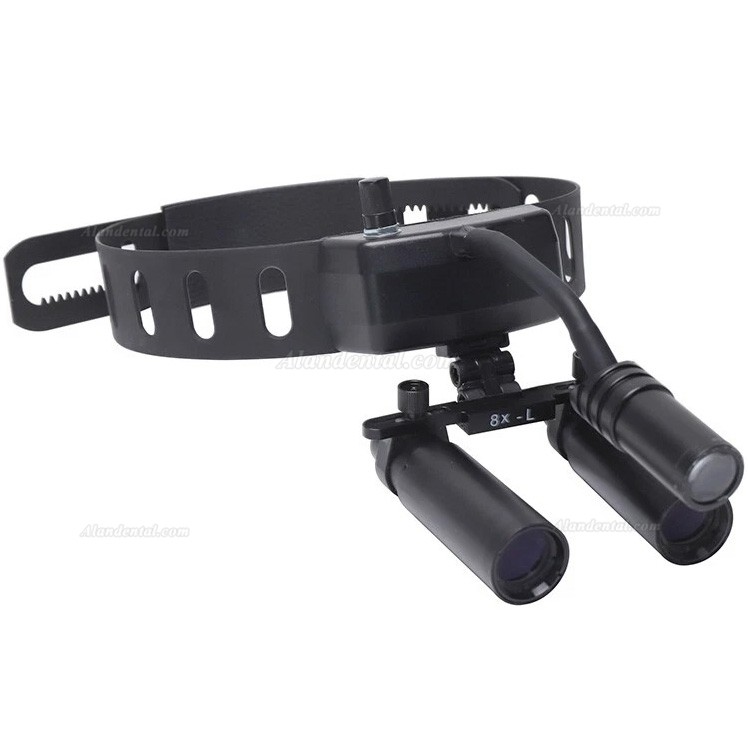 YUYO DY-005 8X Dental Binocular Loupes Magnifier + 3W Dental LED Wireless Headlight Lamp